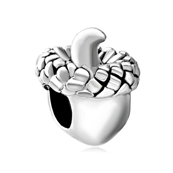 FREE S/H Pugster Fall Autumn Oak Acorn Nut Bracelet Charm - Fits Pandora - Picture 2 of 2
